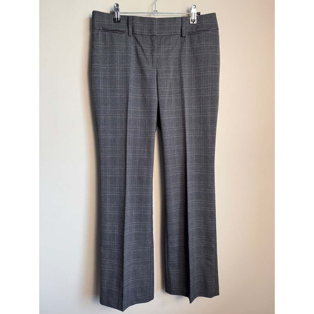 Ann Taylor LOFT Marisa Trouser Womens 6P Gray Plaid Career Office Professional